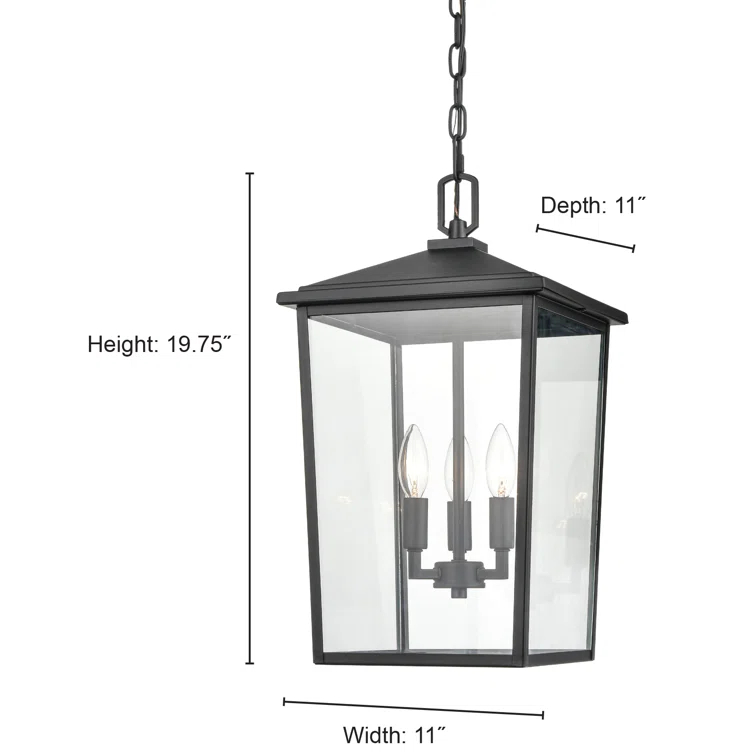 Messerly 3 Light 11" Wide Outdoor Taper Candle Pendant