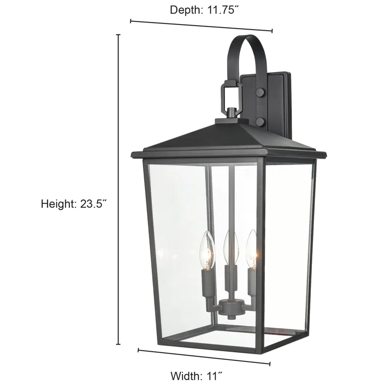 Messerly 3 Light 24" Tall Outdoor Wall Sconce
