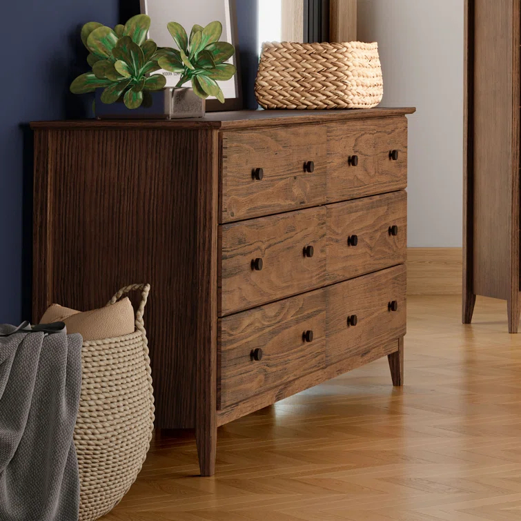 Greenport Solid Wood 63.75'' W 6 - Drawer Dresser