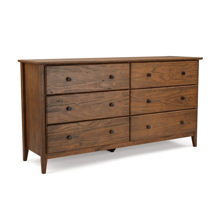 Greenport Solid Wood 63.75'' W 6 - Drawer Dresser