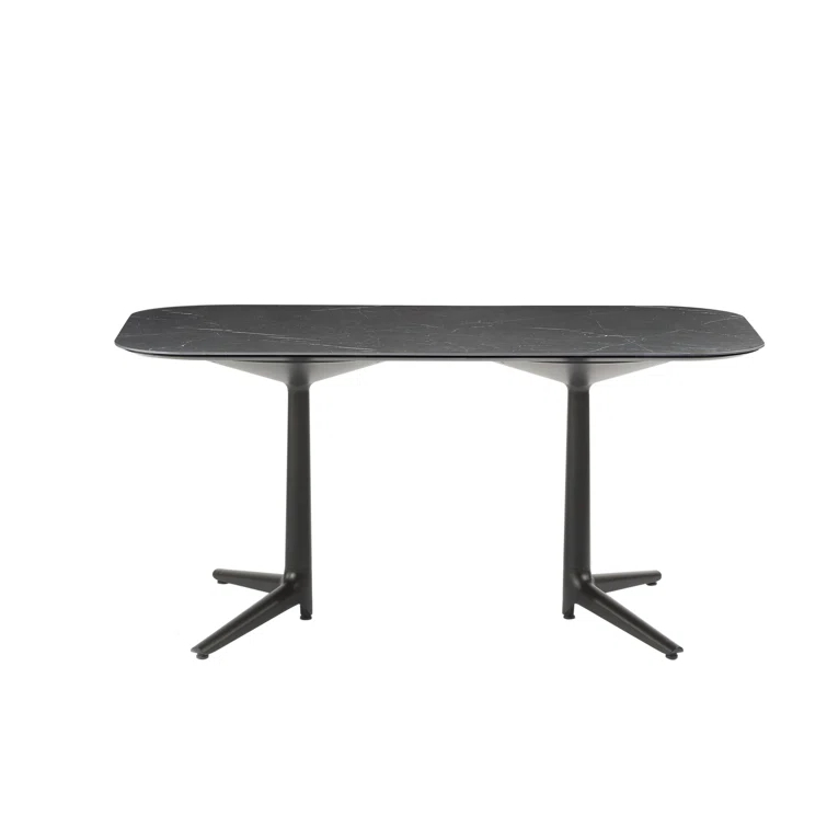Kartell Multiplo Stone Top Metal Base Dining Table