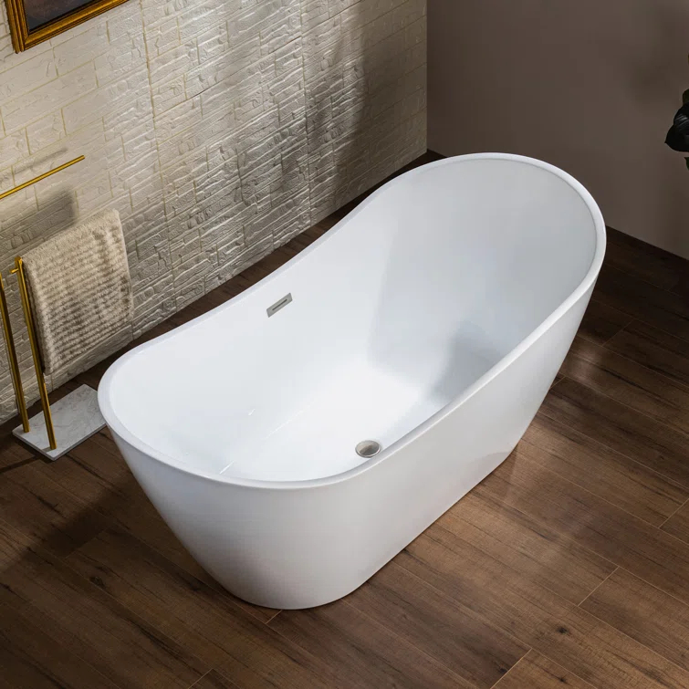 67'' x 31.5'' Freestanding Soaking Acrylic Bathtub