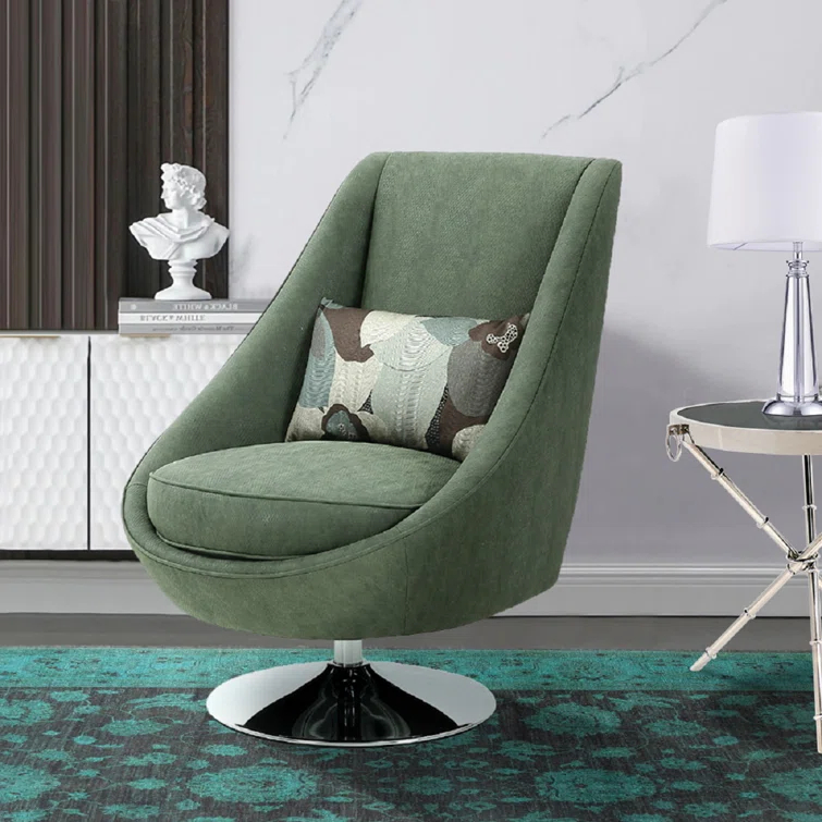 Mason Upholstered Swivel Accent Chair