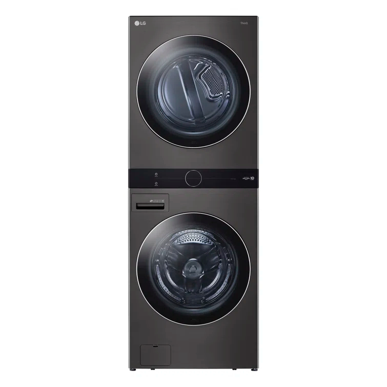 LG Single Unit Front Load WashTower with Center Control 4.5 cu. ft. Washer and 7.4 cu. ft. Gas Dryer