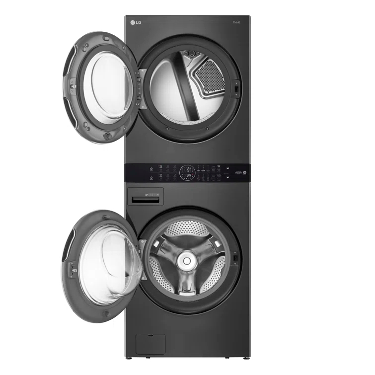LG Single Unit Front Load WashTower with Center Control 4.5 cu. ft. Washer and 7.4 cu. ft. Gas Dryer