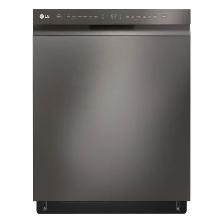 LG 24 in. PrintProof Stainless Steel Front Control Dishwasher with QuadWash, 3rd Rack & Dynamic Dry, 48 dBA