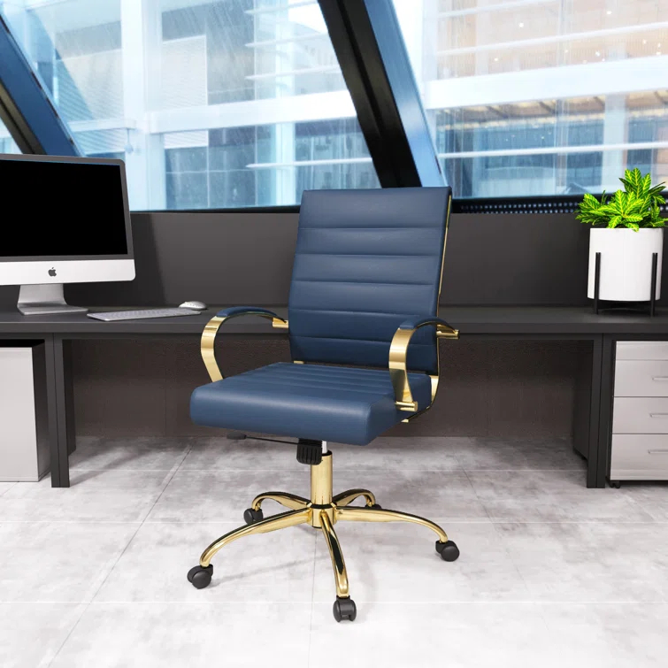 Everly Quinn Naudain Leather Office Conference Chair Modern Executive Meeting Room Chairs