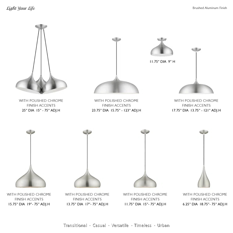 Schultz Single Light Metal Dimmable Pendant