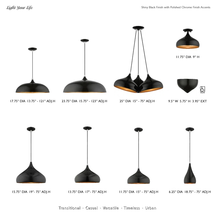Schultz Single Light Metal Dimmable Pendant