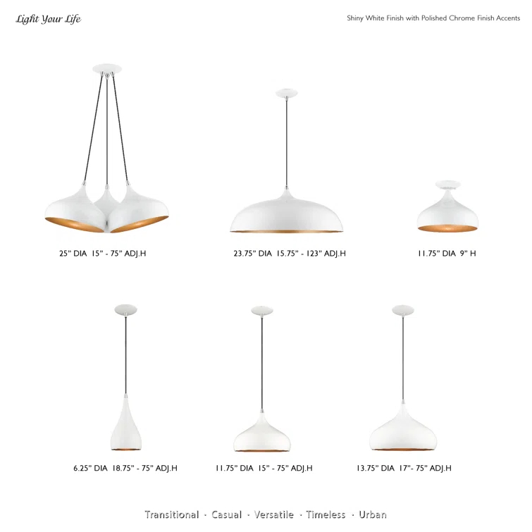 Schultz Single Light Metal Dimmable Pendant