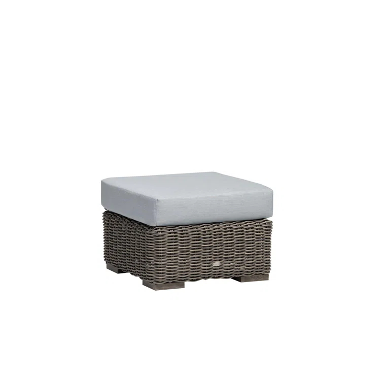 Cubo Gray Fabric Storage Ottoman