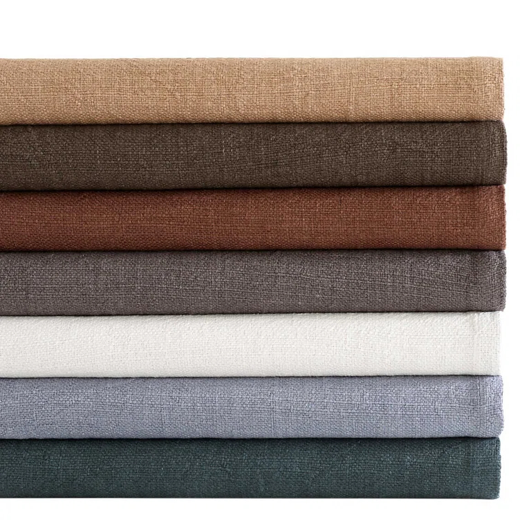Evelyn Handwoven Linen Throw Blanket in Mushroom - 50" x 70"