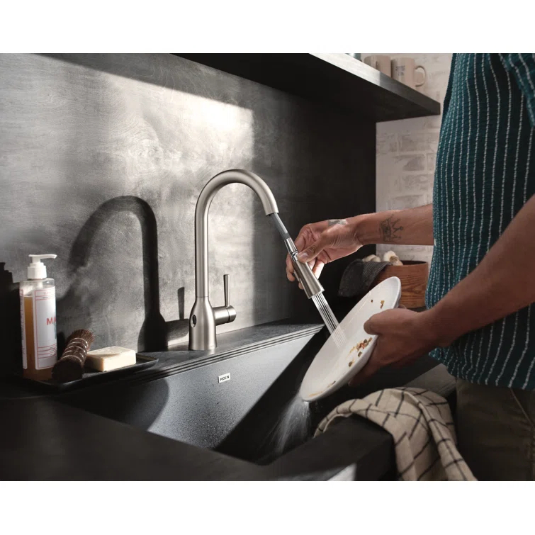 Moen Adler MotionSense Wave Single Handle Pulldown Kitchen Faucet with Power Clean Technology