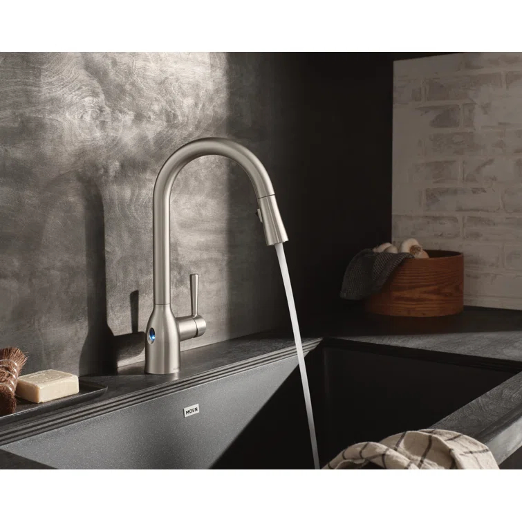 Moen Adler MotionSense Wave Single Handle Pulldown Kitchen Faucet with Power Clean Technology