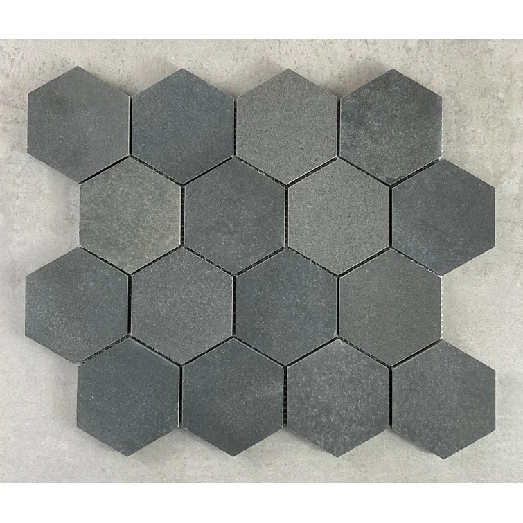 3" x 3" Marble Honeycomb Mosaic Wall and Floor Tiles (Set of 10)