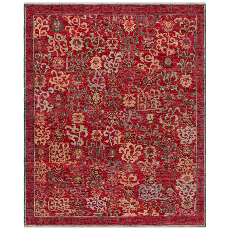 Safavieh Sultanabad Hand Knotted 80% Wool And 20% Cotton Floral Rug