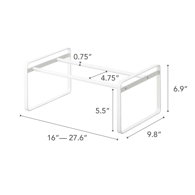 Yamazaki Home Adjustable Shoe Rack, Spacesaving Storage Solution, Steel, Expandable, Stackable