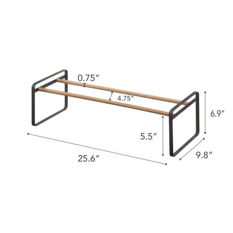 Yamazaki Home Shoe Rack, Steel, Expandable, Stackable