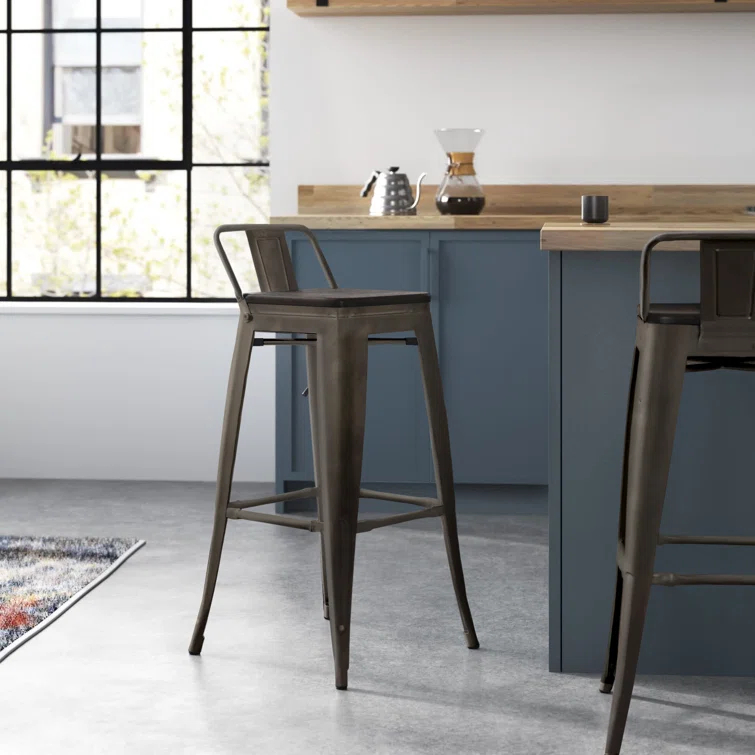 Counter Stool with Metal Frame