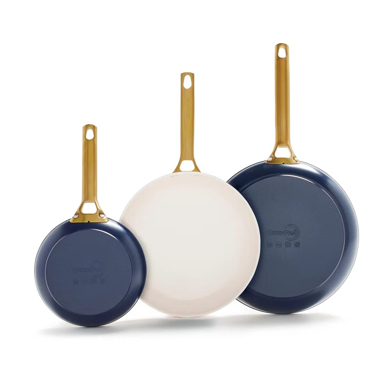 GreenPan Reserve Healthy Ceramic Nonstick, 8", 10" And 12" Frypan Set