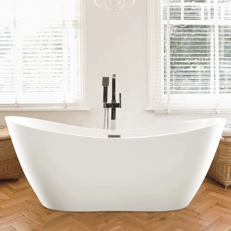 Ophelia 71" x 32'' Freestanding Soaking Acrylic Bathtub