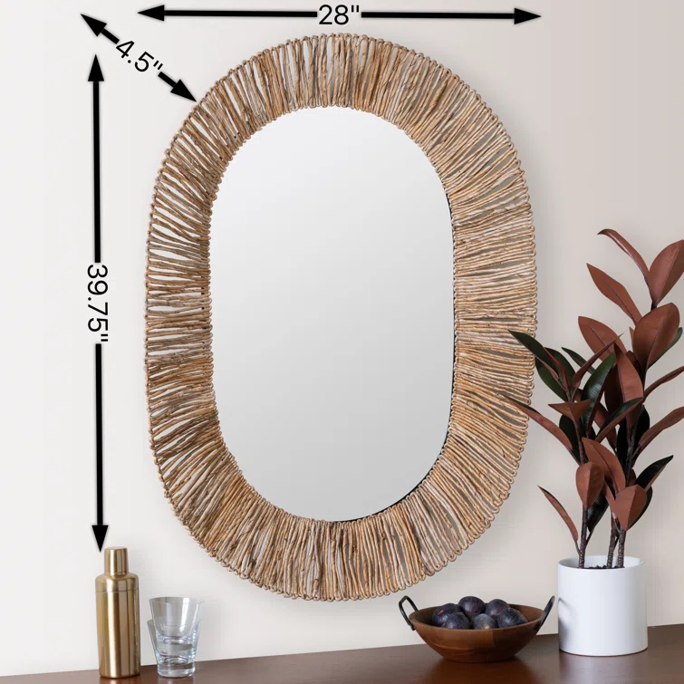 Itzayana Oval Mirror - Natural