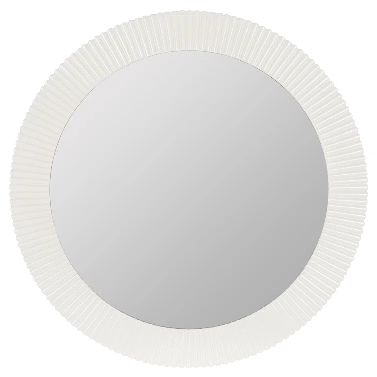 Novalee Round Mirror - White