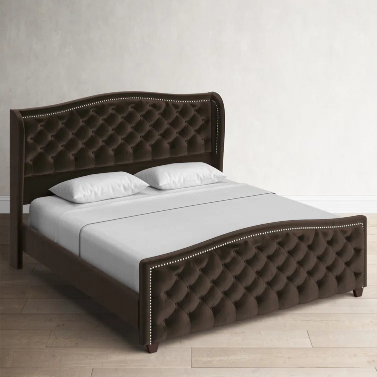 Coleman Upholstered Wingback Bed