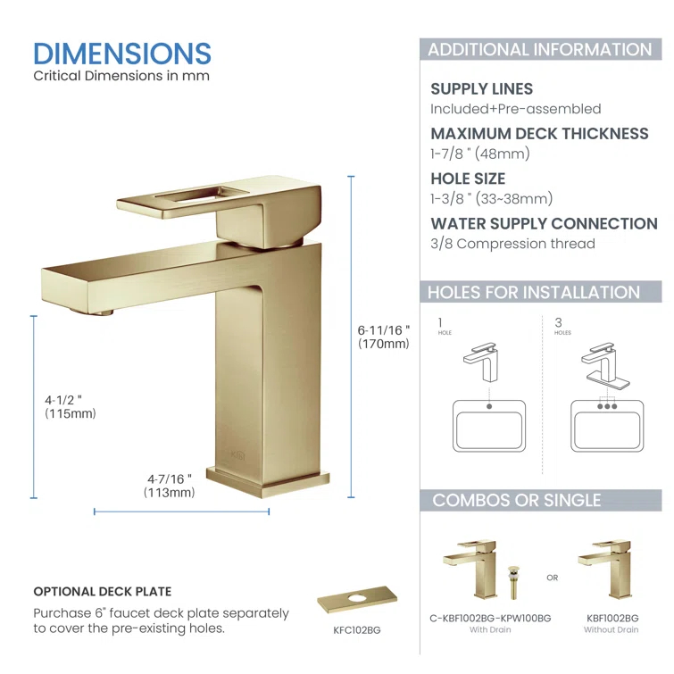 Cube Single-Hole Single-handle Bathroom Faucet