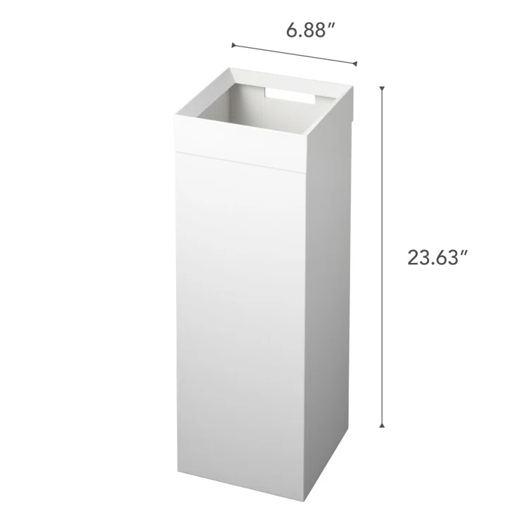 Tower Yamazaki Home Tall Trash Can 7.25 gallon Waste Basket With Handle For Kitchen Bathroom Office