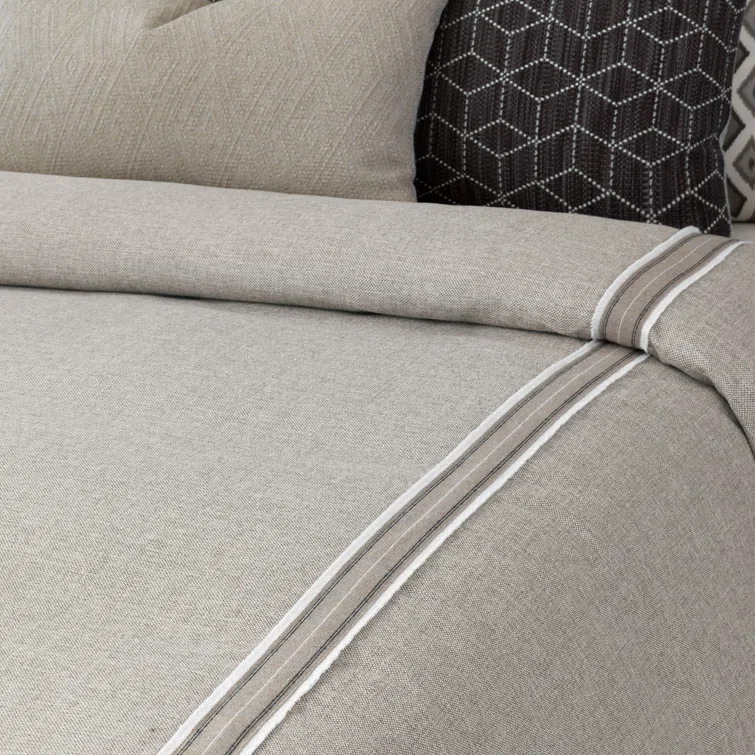 Bale Modern & Contemporary Cotton Blend Ikat Duvet Cover Set