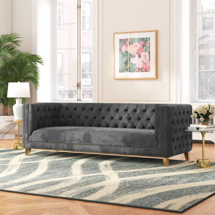 Sickels 90'' Velvet Sofa