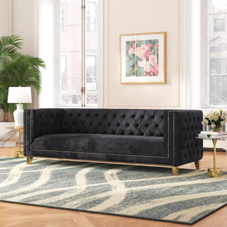 Sickels 90'' Velvet Sofa