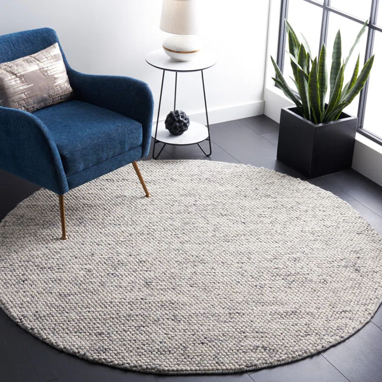 SAFAVIEH Natura Feride Geometric Area Rug, Light Grey/Ivory, 6' x 8'
