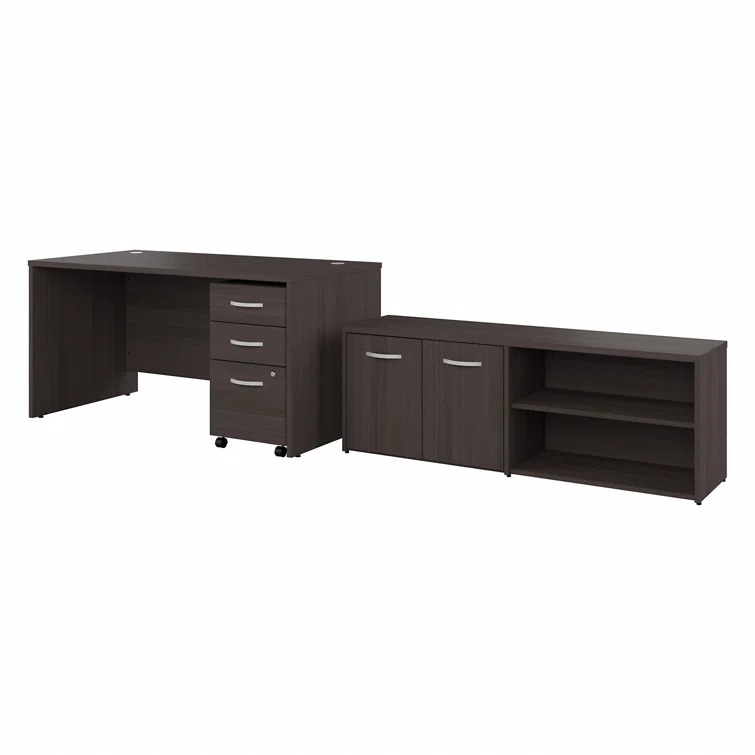 Office 500 Collection 3 Piece Rectangular 60W Computer Desk Office Set