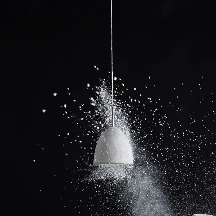 Extra Small White Concrete Pendant Light