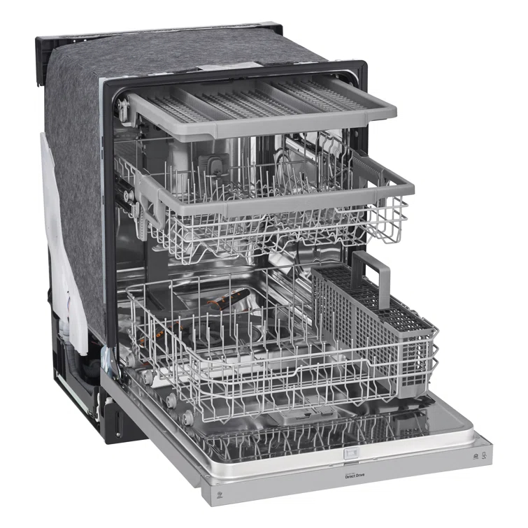 LG LG 24 in. PrintProof Stainless Steel Front Control Dishwasher with QuadWash, 3rd Rack & Dynamic Dry, 48 dBA LDFN4542S