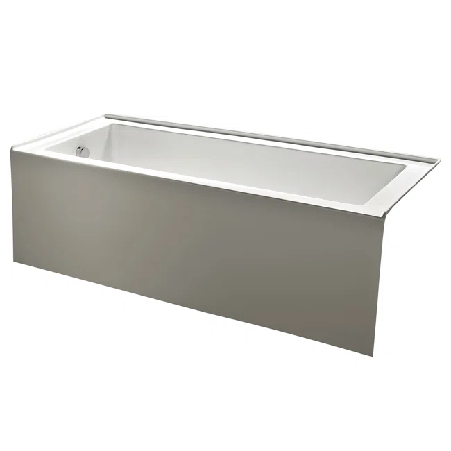 Kingston Brass Aqua Eden 60-Inch Acrylic Rectangular 3-Wall Alcove Tub