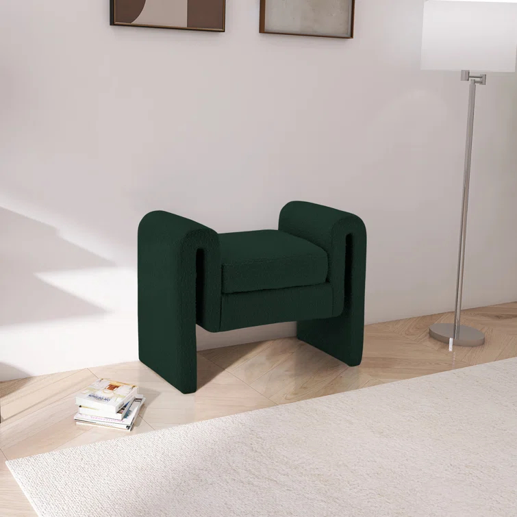 Hobel Boucle Fabric Upholstered Bench