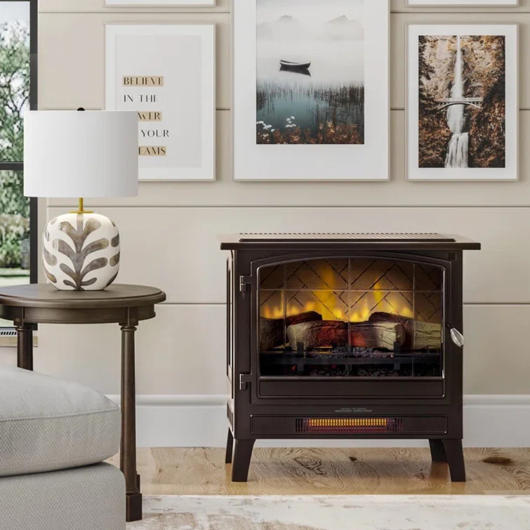 Country Living Smart Infrared Electric Fireplace Stove Heater, Alexa and Google Home Compatible