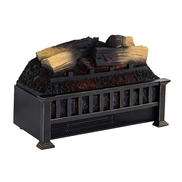 Country Living Infrared Electric Log Set Heater - Faux Logs Insert with Flickering Flames