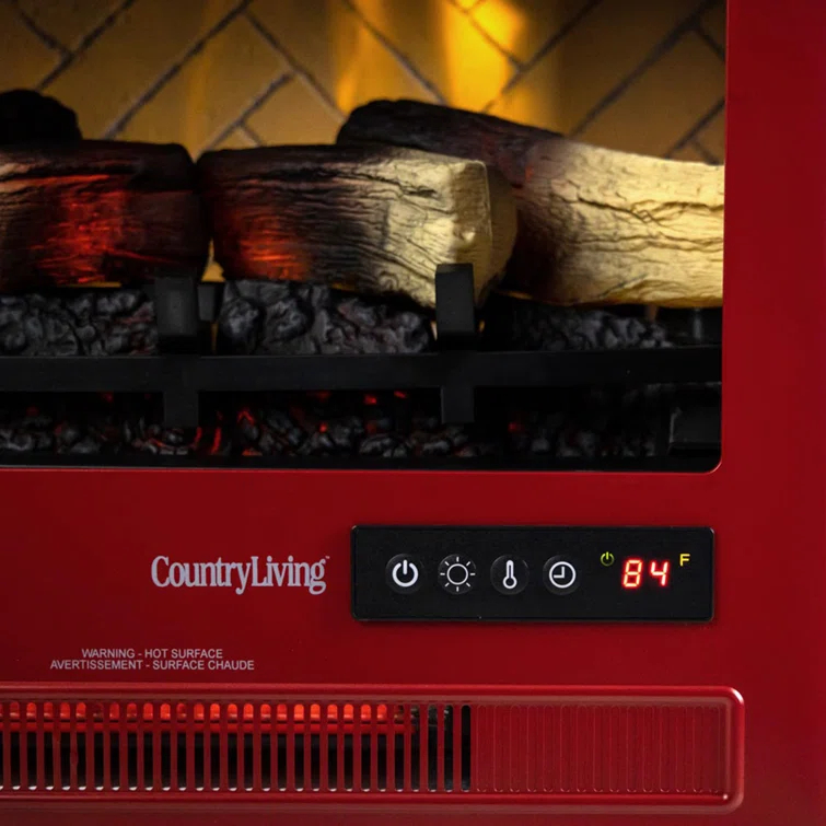 Country Living Smart Infrared Electric Fireplace Stove Heater, Alexa and Google Home Compatible