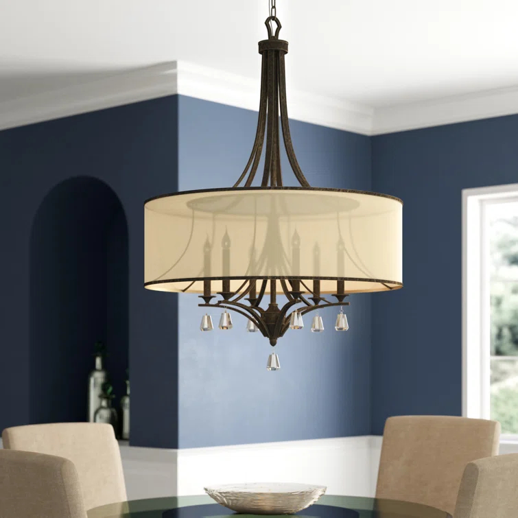 Mime 6 - Light Dimmable Drum Chandelier