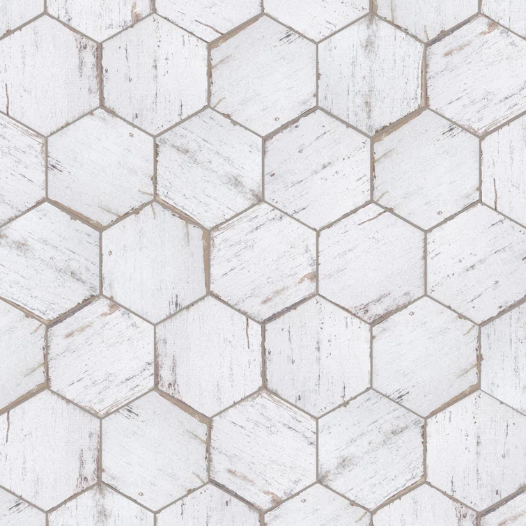 Retro 7" x 8" Porcelain Wood Look Wall & Floor Tile