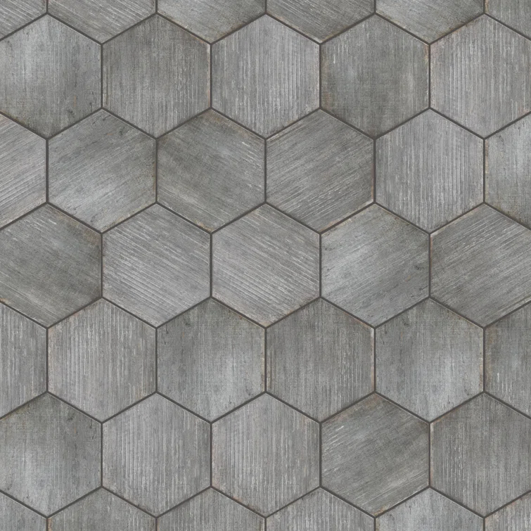 Retro 7" x 8" Porcelain Wood Look Wall & Floor Tile