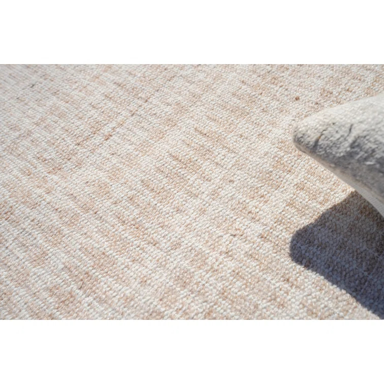 Florence Geometric Handmade Flatweave Light Beige/White Indoor / Outdoor Area Rug