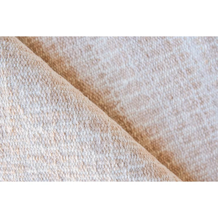 Florence Geometric Handmade Flatweave Light Beige/White Indoor / Outdoor Area Rug