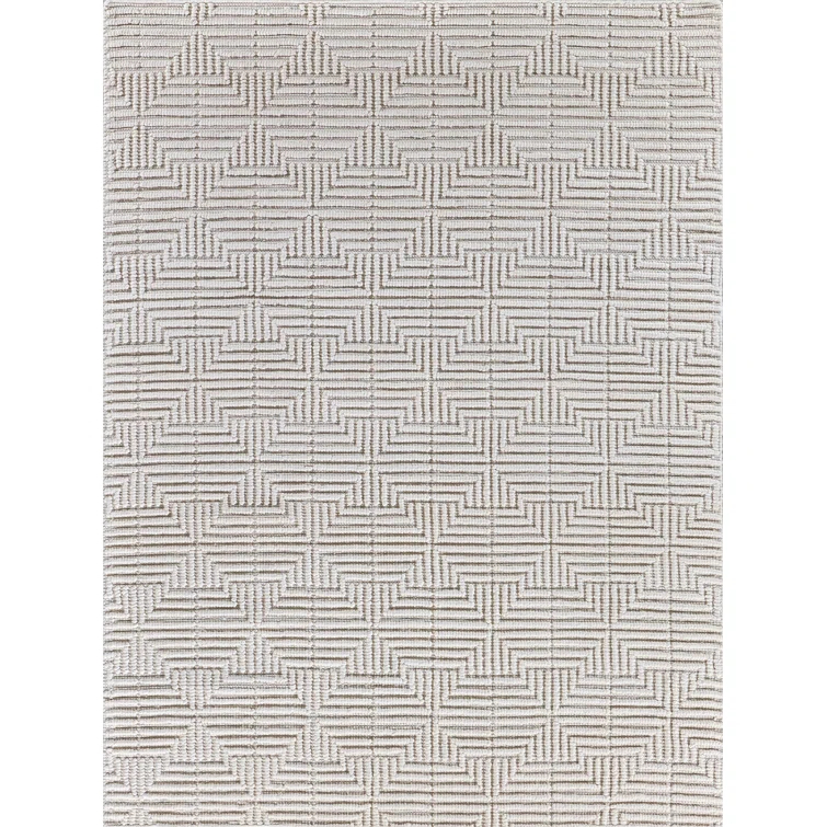 Rectangle Manzoni Ivory Handmade Cotton/Viscose Area Rug