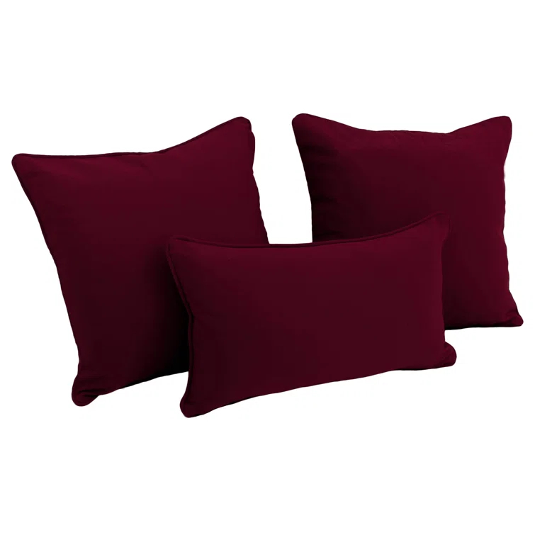 Cotton Blend Reversible Throw Pillow