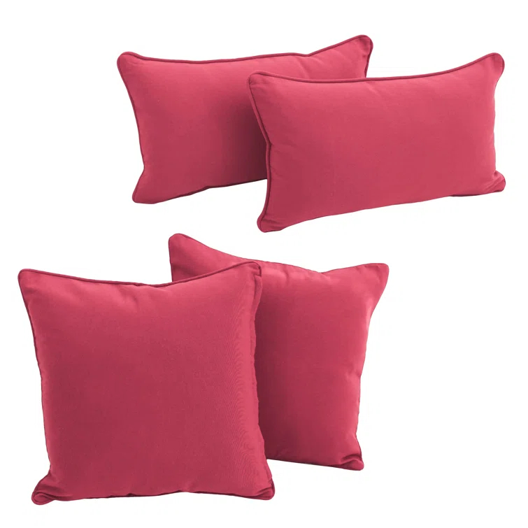Cotton Blend Reversible Throw Pillow